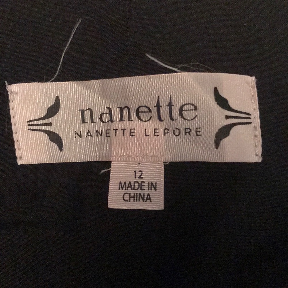 Nanette Lepore black/white kerchief dress size 12 - Picture 3 of 3